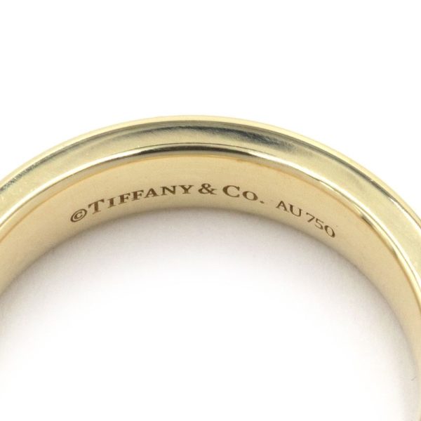 c240601100587 3 Tiffany Co T TWO Narrow Ring Size 9 K18YG Yellow Gold 67g Bullion