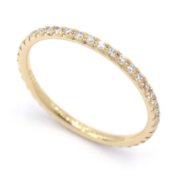 c240601100588 Tiffany Metro Full Circle Ring No 9 K18YG Diamond Newly Polished Yellow Gold Full Eternity Ring