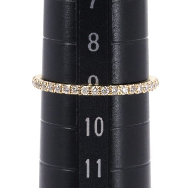 c240601100588 3 Tiffany Metro Full Circle Ring No 9 K18YG Diamond Newly Polished Yellow Gold Full Eternity Ring