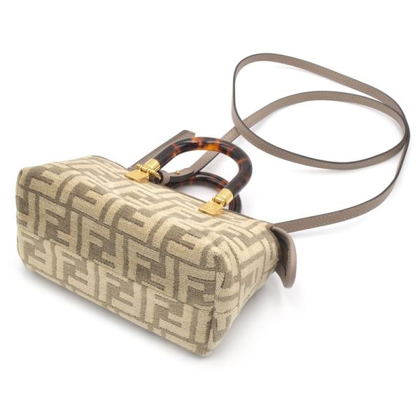 c240601109156 3 Fendi By the Way Mini motif Zucca pattern Handbag Beige