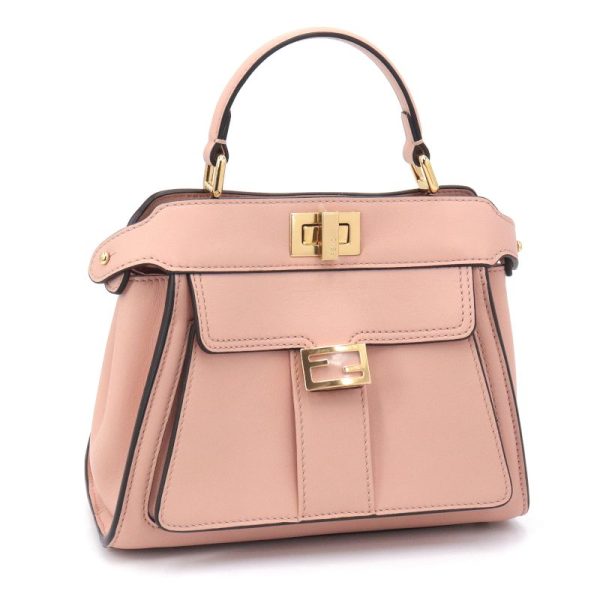 c240601109521 Fendi Peekaboo Mini 2WAY Shoulder bag Beige pink