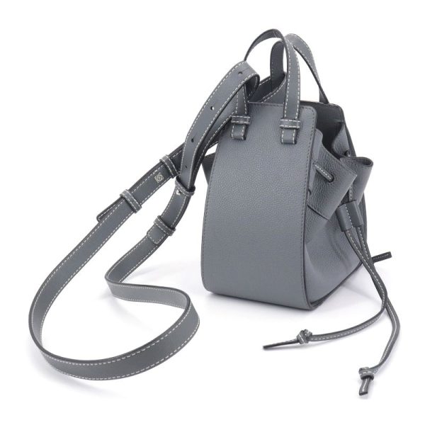 c240601110530 1 Loewe Hammock Drawstring 2way Shoulder Bag Gray