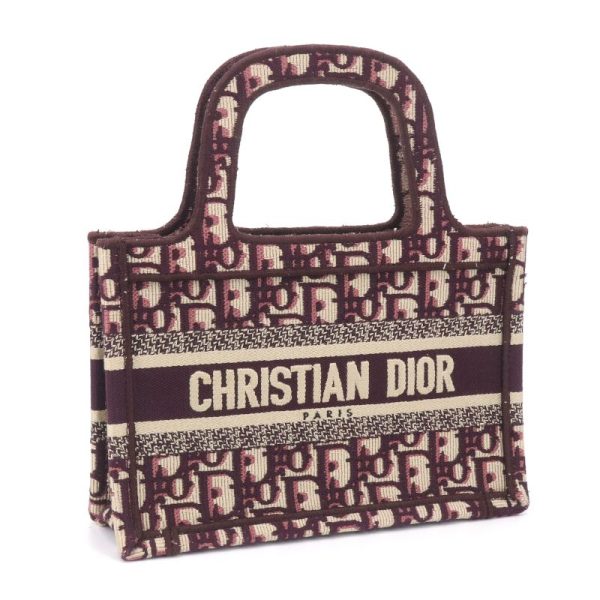 c240601111176 Christian Dior Book Tote Handbag Bordeaux