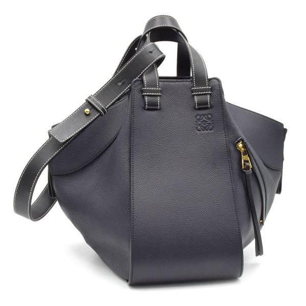 c240601111294 Loewe Hammock Shoulder Bag Midnight Blue Black