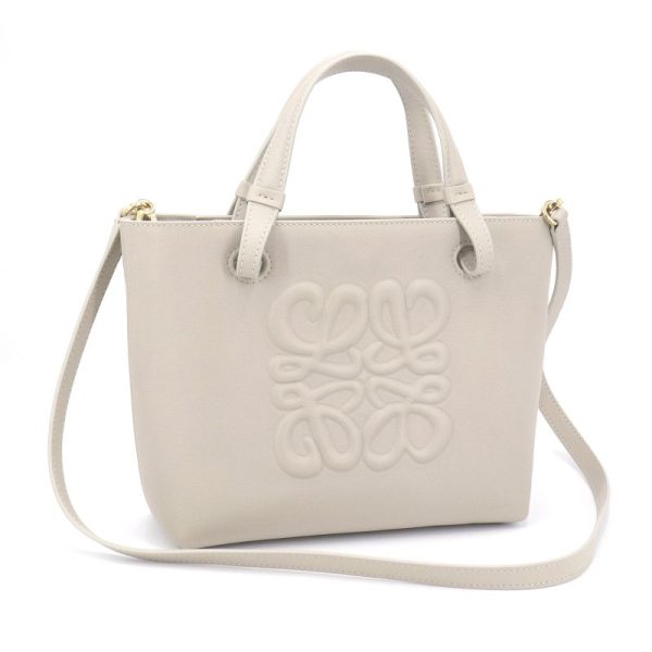 c240601113134 Loewe Inflated Anagram 2way bag Tote bag Light oats