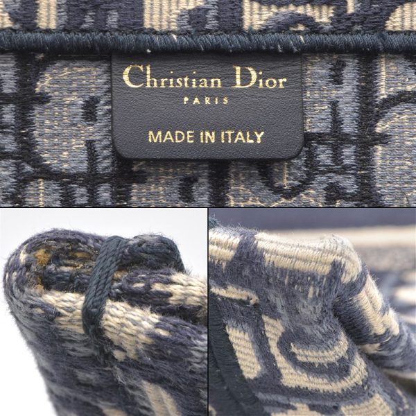 c240601113159 5 Dior Oblique Embroidery Ecru Blue Tote Bag