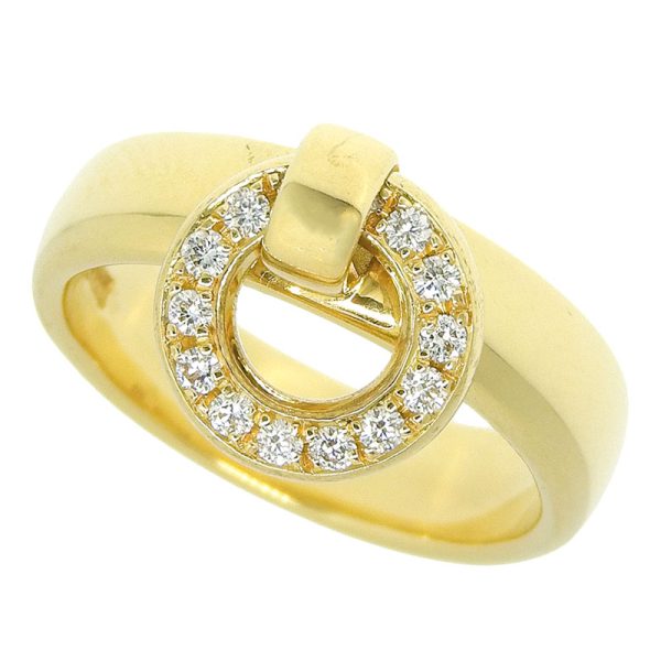 c240601115597 Tiffany Co Door Knock Ring Diamond Size 75 K18YG Yellow Gold Jewelry