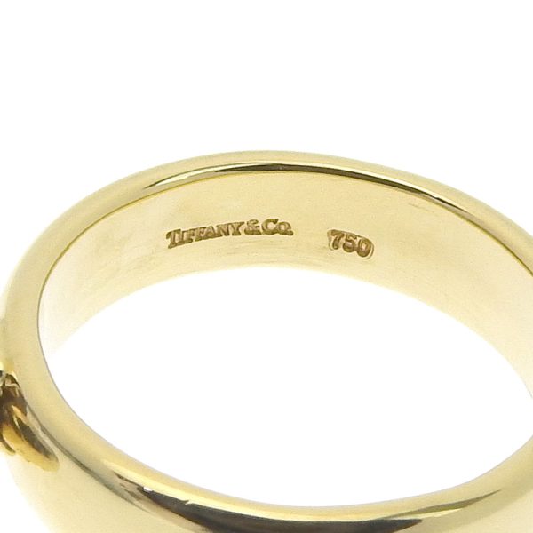 c240601115597 5 Tiffany Co Door Knock Ring Diamond Size 75 K18YG Yellow Gold Jewelry