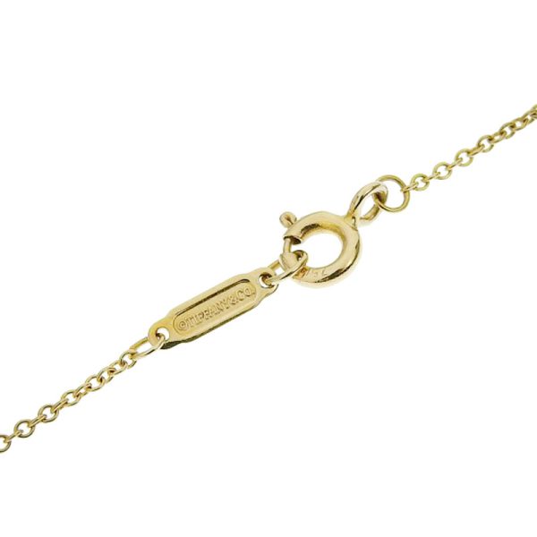 c240900039962 5 Tiffany Filigree Heart Key Necklace K18YG New Finished Yellow Gold Key Pendant Jewelry