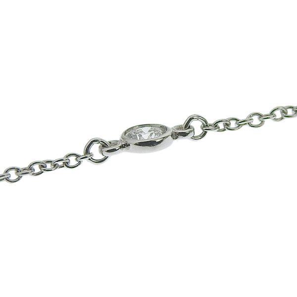 c240900040324 2 Tiffany Co By the Yard Bracelet 3PD Pt950 Diamond Platinum Chain