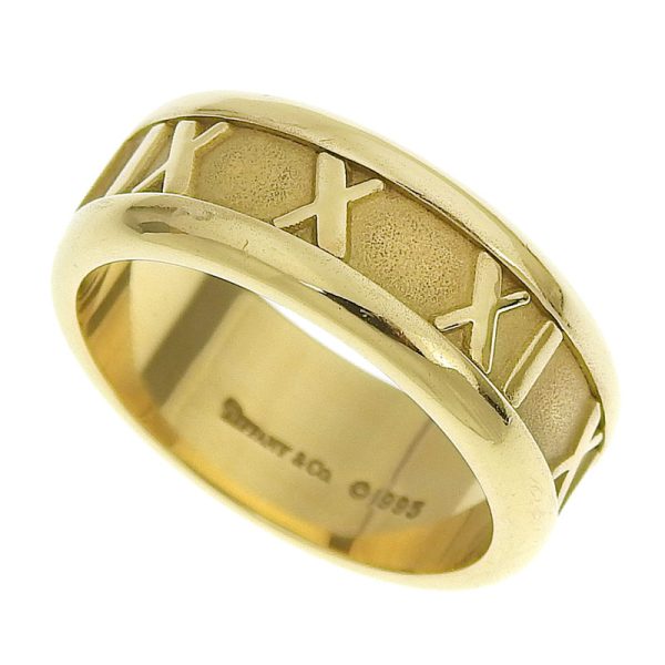 c240900040326 Tiffany Co Atlas Ring Size 105 K18YG Yellow Gold Ring Jewelry