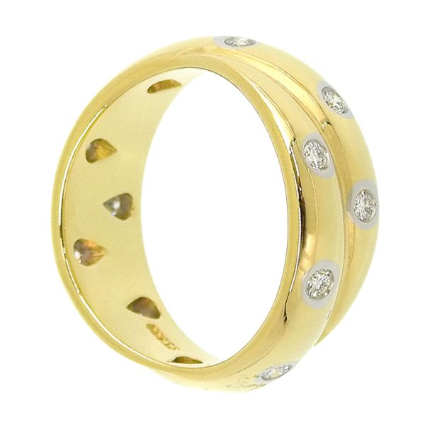 c240900041079 1 Tiffany Co Dots Ring Diamond Size 125 K18YG Pt950 Yellow Gold Platinum Ring Jewelry