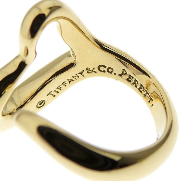 c240900041244 5 Tiffany Co Open Heart Ring Size 11 K18YG Yellow Gold Jewelry