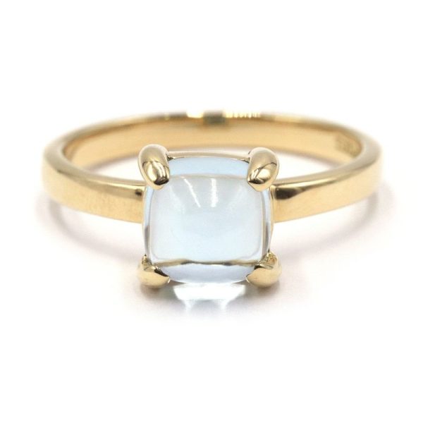 c240900044549 1 Tiffany Co Sugar Stack Ring Size 14 Blue Topaz K18YG Yellow Gold Paloma Picasso