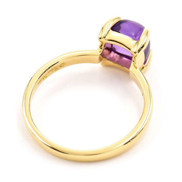 c240900044550 3 Tiffany Co Sugar Stack Ring Amethyst Size 14 K18YG Cabochon Cut Purple Yellow Gold