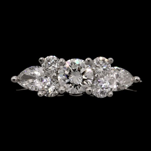 c241100016504 3 Tiffany Seven Stone Diamond Ring No 8 Pt950 New Polished 7P Diamond Platinum Jewelry Ring