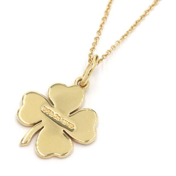 c241100019754 1 Tiffany Co Clover Necklace K18YG Pendant Yellow Gold Jewelry