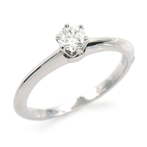 c241100022880 Tiffany Co Solitaire Ring Size 8 Pt950 021ct Single Diamond Platinum