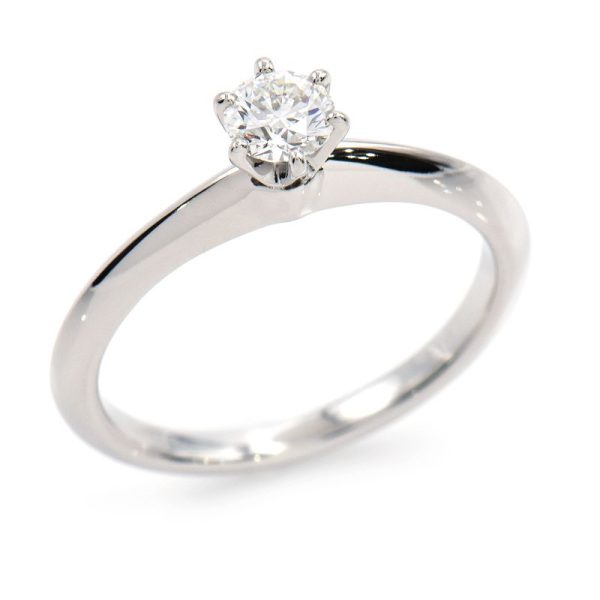 c241100024762 Tiffany Co Setting 023ct H VVS 1 3Excellent Diamond Ring Size 7 Pt950 Engagement Platinum