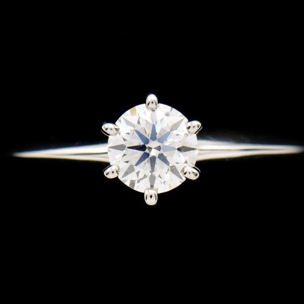 c241100024762 4 Tiffany Co Setting 023ct H VVS 1 3Excellent Diamond Ring Size 7 Pt950 Engagement Platinum