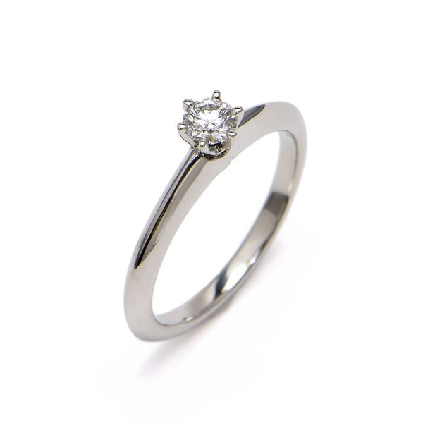 c241100025921 Tiffany Co Solitaire Ring 018ct Diamond Size 9 Pt950 Engagement Platinum