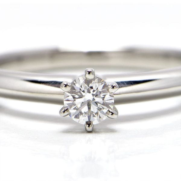 c241100025921 2 Tiffany Co Solitaire Ring 018ct Diamond Size 9 Pt950 Engagement Platinum