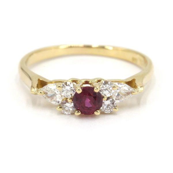 c241100031598 1 Tiffany Seven Stone Ring No 125 K18YG Ruby Diamond New Polished Yellow Gold Jewelry Ring