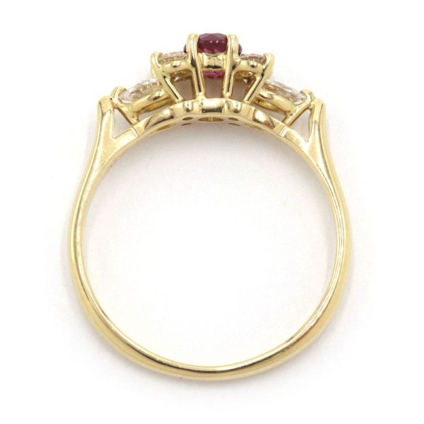 c241100031598 2 Tiffany Seven Stone Ring No 125 K18YG Ruby Diamond New Polished Yellow Gold Jewelry Ring