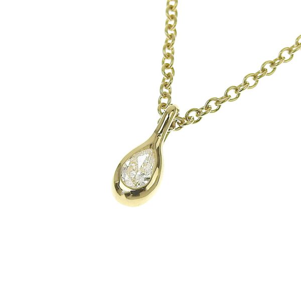 c241100031672 Tiffany Co By the Yard Drop Necklace Diamond K18YG Yellow Gold Pendant