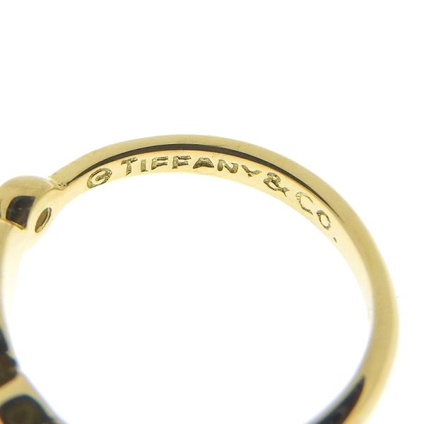 c241100031719 5 Tiffany Co Heart Ring Size 6 K18YG Diamond Motif Yellow Gold Jewelry