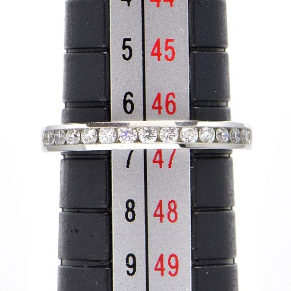 c241100033301 2 Tiffany Co Half Eternity Ring Size 65 Pt950 Half 02ct Diamonds Platinum