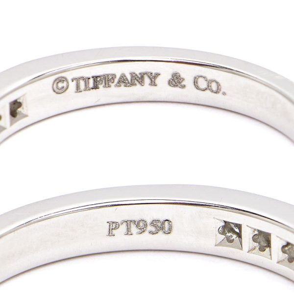 c241100033301 4 Tiffany Co Half Eternity Ring Size 65 Pt950 Half 02ct Diamonds Platinum