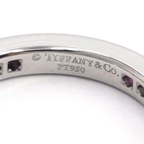 c241100033336 2 Tiffany Legacy Ring No 75 Pt950 Pink Sapphire Diamond New Polished Platinum Full Eternity Ring