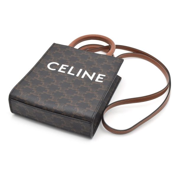 c241100034441 3 Celine Mini Vertical 2way Shoulder Bag Triomphe Tan