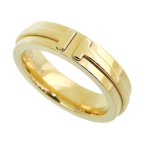 c241100035066 Tiffany Co TTWO Narrow Ring Size 5 K18YG Yellow Gold Ring Jewelry