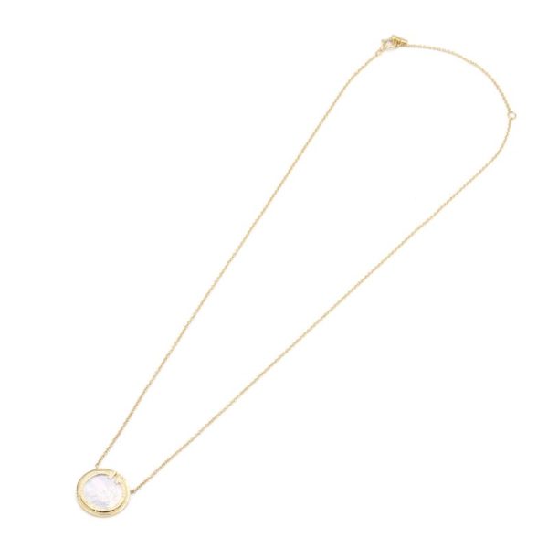 c241100035075 2 Tiffany T Circle Necklace K18YG Pearl Diamond New Polished Yellow Gold Pendant