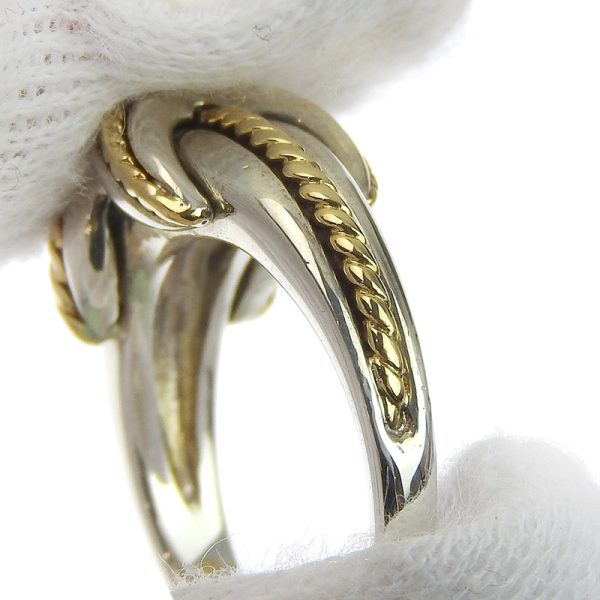 c241100035257 3 Tiffany Co Signature Ring Size 135 SV925 K18YG Silver Yellow Gold