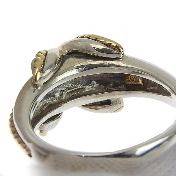 c241100035257 4 Tiffany Co Signature Ring Size 135 SV925 K18YG Silver Yellow Gold