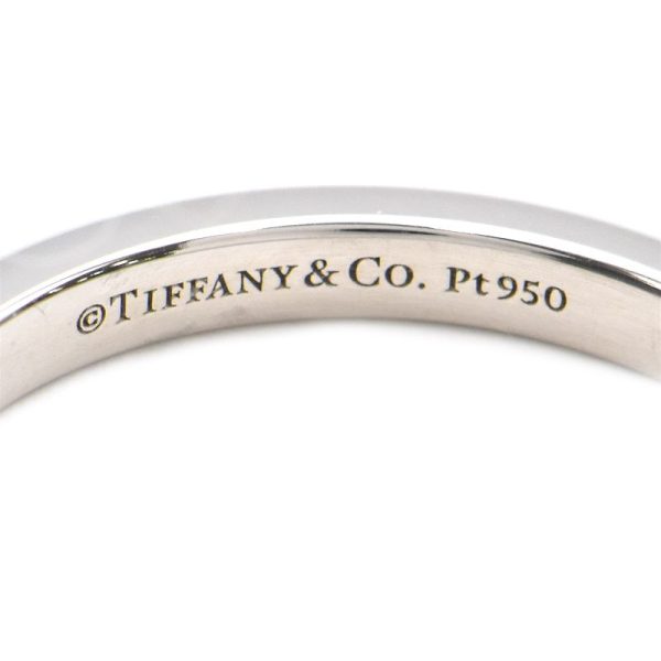 c241100039723 2 1 Tiffany Co Forever Wedding Band Ring Size 9 Pt950 3P Diamond Simple Platinum