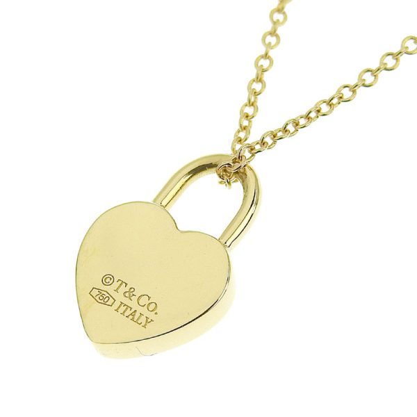 c241100039839 2 Tiffany Co Mini Heart Tag Pendant K18YG Motif Heart Necklace Solid Gold Yellow Gold