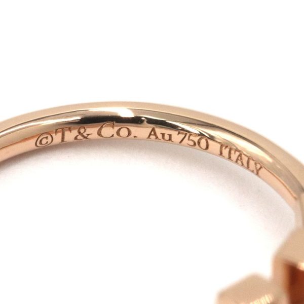 c241100043825 2 Tiffany Tiffany T Wire Ring No 8 60147315 K18PG Total 013ct Natural Diamonds New Polished Pink Gold