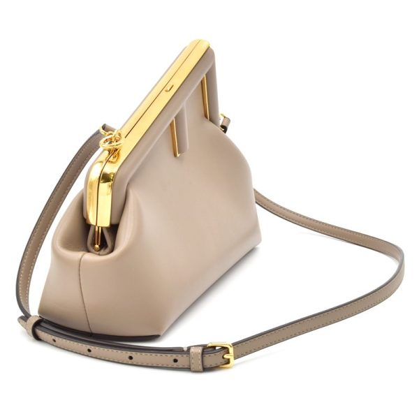 c241100044776 1 Fendi Nappa Shoulder Bag Dove Grey