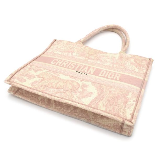 c241100046239 3 Christian Dior Animal Pattern Tote Bag Ecru Pink