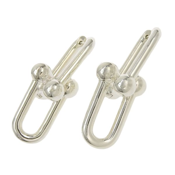 c241100046670 Tiffany Hardware Extra Large Link Earrings 60013153 SV925 New Polished Silver Clip on Jewelry