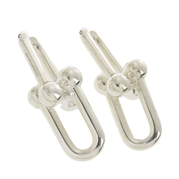 c241100046670 1 Tiffany Hardware Extra Large Link Earrings 60013153 SV925 New Polished Silver Clip on Jewelry