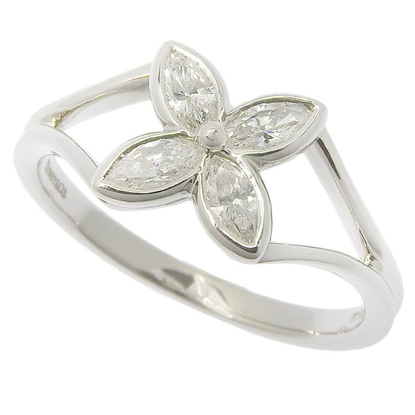 c241100047476 Tiffany Co Victoria Ring Diamond Size 10 Pt950 Flower Motif Platinum Jewelry