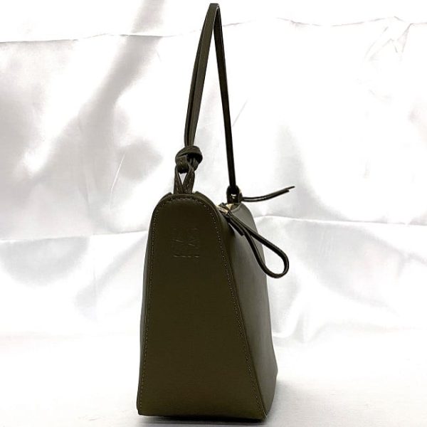 f 19569 3 Loewe 2way Bag Hammock Mini Hobo Khaki Oro Leather Handbag Shoulder Bag Zipper