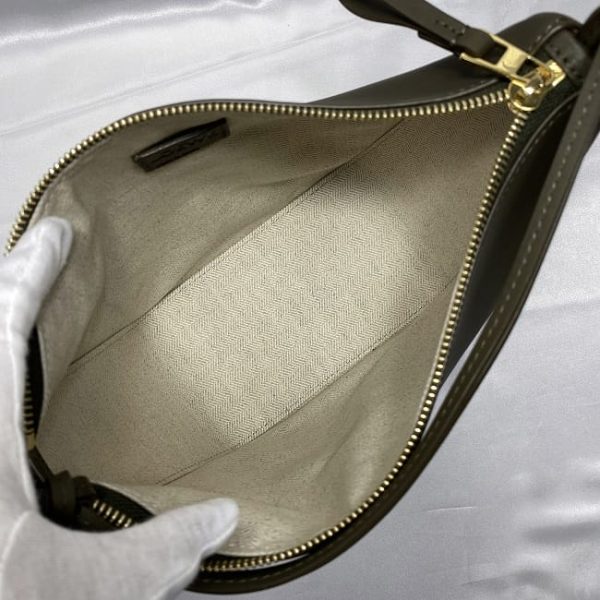 f 19569 7 Loewe 2way Bag Hammock Mini Hobo Khaki Oro Leather Handbag Shoulder Bag Zipper