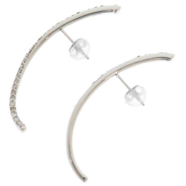 ia 2138 02 Long earrings with 05ct diamonds in total K18WG white gold