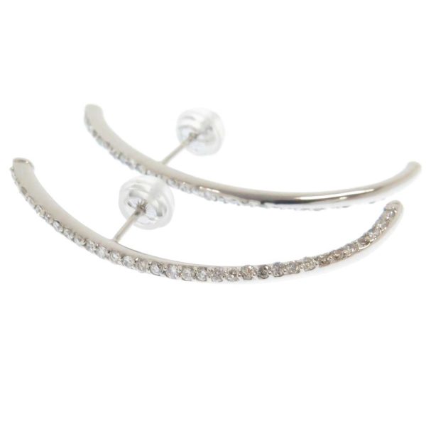 ia 2138 03 Long earrings with 05ct diamonds in total K18WG white gold